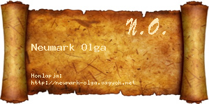 Neumark Olga névjegykártya